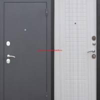 Недорогая дверь Гарда МУАР 8 мм Белый ясень
